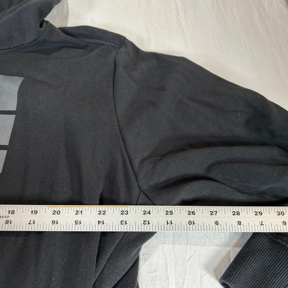 The North Face Mens XXL Black Vertical Graphic Logo Pullover Hoodie Sweatshirt